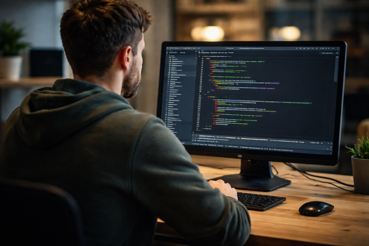 Programista przy pracy